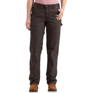 Woman Carhartt Original Fit Crawford Pant Size 4 Tall Color Dark Brown